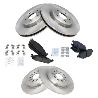 TRQ® - Front and Rear Disc Brake Kit with Ceramic Pads