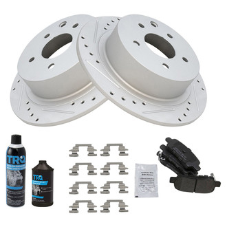 TRQ® - Performance Semi-Metallic Rear Brake Kit