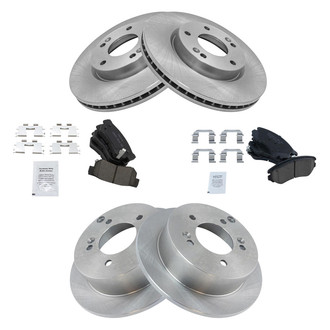 TRQ® - Front and Rear Disc Brake Kit with Ceramic Pads