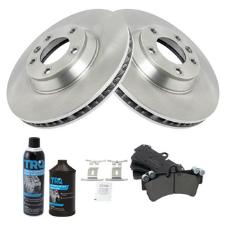 TRQ® - Front Disc Brake Kit with Semi-Metallic Pads