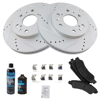 TRQ® - Performance Semi-Metallic Front Brake Kit