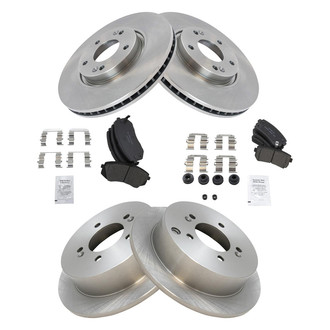 TRQ® - Front and Rear Disc Brake Kit with Ceramic Pads