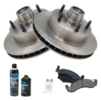 TRQ® - Front Disc Brake Kit with Semi-Metallic Pads