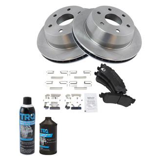 TRQ® - Rear Disc Brake Kit with Semi-Metallic Pads