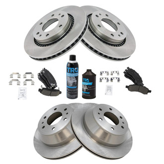 TRQ® - Front and Rear Disc Brake Kit with Ceramic Pads