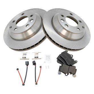 TRQ® - Rear Disc Brake Kit with Semi-Metallic Pads