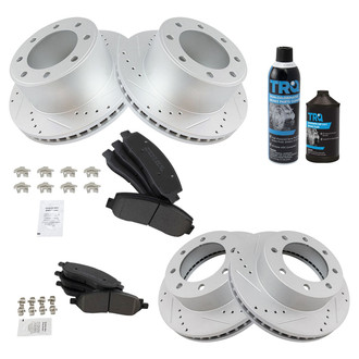 TRQ® - Performance Semi-Metallic Front and Rear Brake Kit