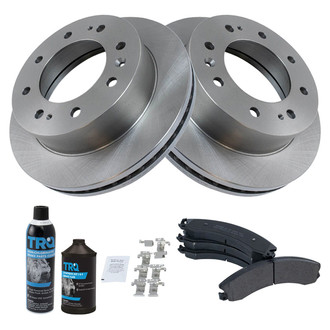 TRQ® - Front Disc Brake Kit with Semi-Metallic Pads