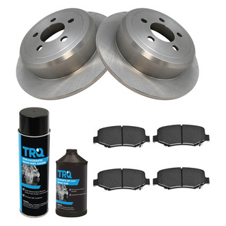 TRQ® - Rear Disc Brake Kit with Semi-Metallic Pads