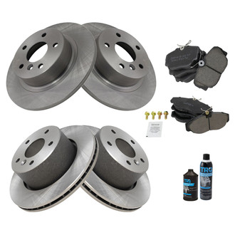 TRQ® - Front and Rear Disc Brake Kit with Ceramic Pads