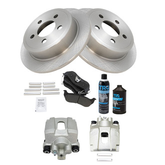 TRQ® - Rear Disc Brake Kit with Semi-Metallic Pads and Calipers