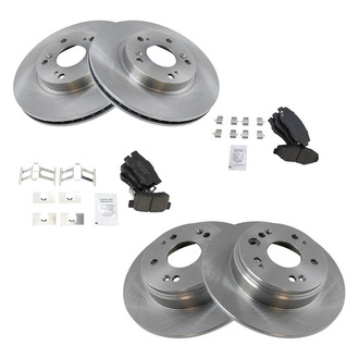 TRQ® - Front and Rear Disc Brake Kit with Ceramic Pads
