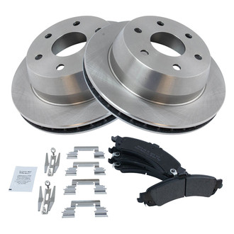 TRQ® - Rear Disc Brake Kit with Semi-Metallic Pads