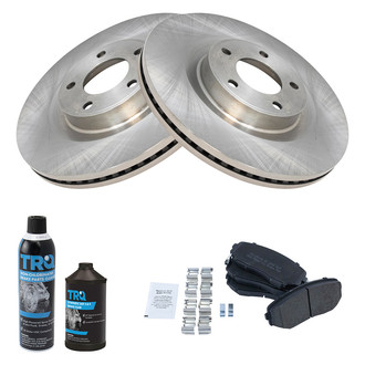 TRQ® - Front Disc Brake Kit with Semi-Metallic Pads
