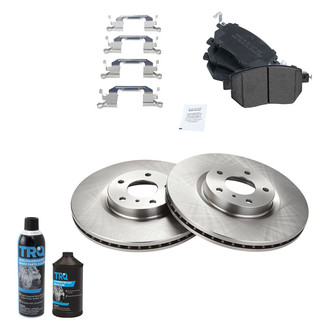 TRQ® - Front Disc Brake Kit with Semi-Metallic Pads
