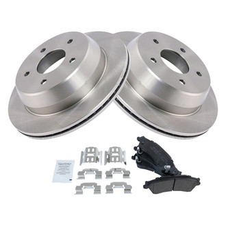 TRQ® - Rear Disc Brake Kit with Semi-Metallic Pads