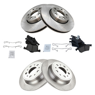 TRQ® - Front and Rear Disc Brake Kit with Ceramic Pads