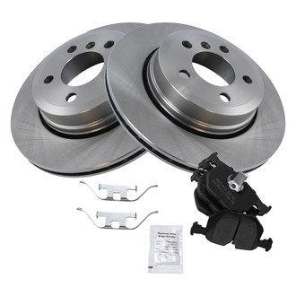 TRQ® - Rear Disc Brake Kit with Semi-Metallic Pads