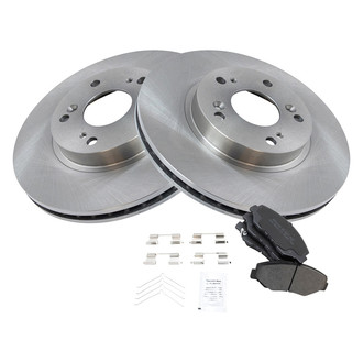 TRQ® - Front Disc Brake Kit with Semi-Metallic Pads