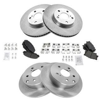 TRQ® - Front and Rear Disc Brake Kit with Ceramic Pads