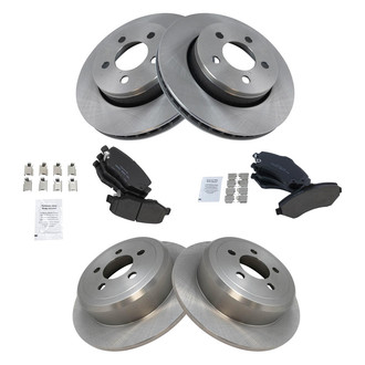 TRQ® - Front and Rear Disc Brake Kit with Ceramic Pads