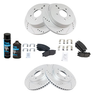 TRQ® - Performance Semi-Metallic Front and Rear Brake Kit