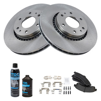 TRQ® - Front Disc Brake Kit with Semi-Metallic Pads