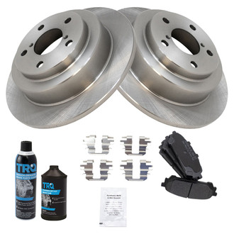TRQ® - Rear Disc Brake Kit with Semi-Metallic Pads
