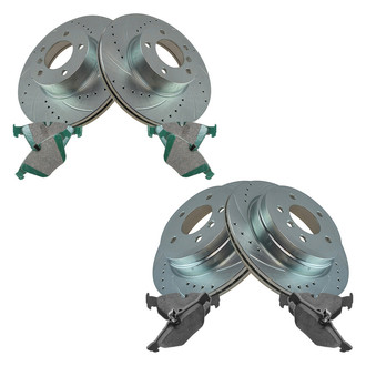 TRQ® - Performance Ceramic Front and Rear Brake Kit