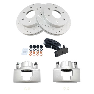 TRQ® - Performance Ceramic Front Brake Kit with Calipers