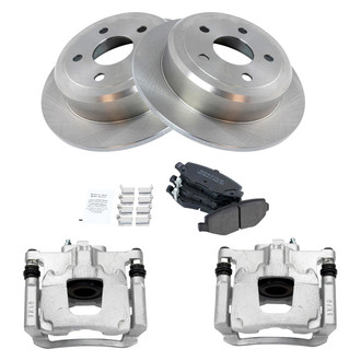 TRQ® - Performance Semi-Metallic Rear Brake Kit with Calipers