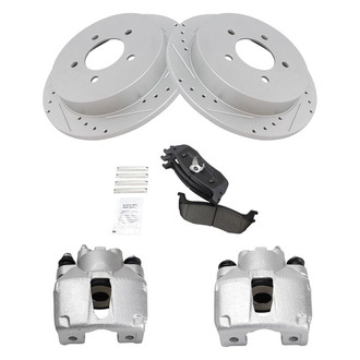 TRQ® - Performance Ceramic Rear Brake Kit with Calipers
