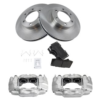 TRQ® - Front Disc Brake Kit with Semi-Metallic Pads and Calipers