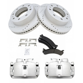 TRQ® - Performance Semi-Metallic Front Brake Kit with Calipers