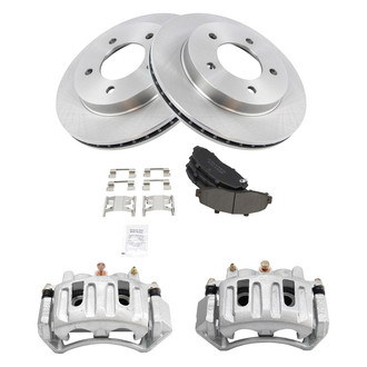 TRQ® - Front Disc Brake Kit with Semi-Metallic Pads and Calipers