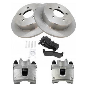 TRQ® - Rear Disc Brake Kit with Semi-Metallic Pads and Calipers