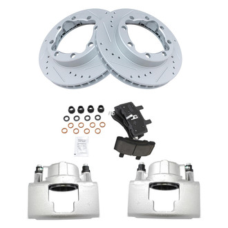 TRQ® - Performance Ceramic Front Brake Kit with Calipers