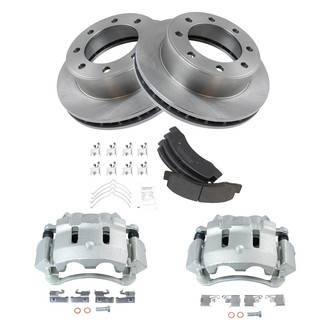 TRQ® - Front Disc Brake Kit with Semi-Metallic Pads and Calipers
