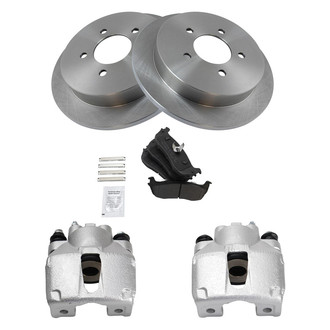 TRQ® - Rear Disc Brake Kit with Semi-Metallic Pads and Calipers