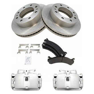 TRQ® - Front Disc Brake Kit with Semi-Metallic Pads and Calipers