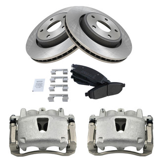 TRQ® - Front Disc Brake Kit with Semi-Metallic Pads and Calipers