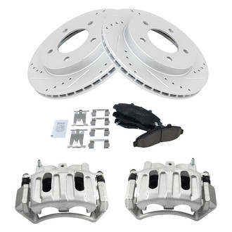TRQ® - Performance Ceramic Front Brake Kit with Calipers