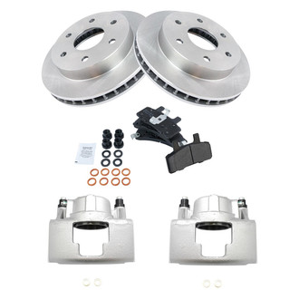 TRQ® - Front Disc Brake Kit with Semi-Metallic Pads and Calipers