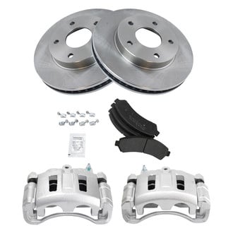 TRQ® - Front Disc Brake Kit with Semi-Metallic Pads and Calipers