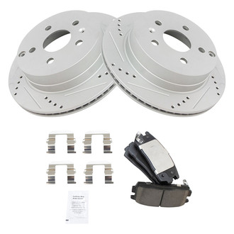 TRQ® - Performance Ceramic Rear Brake Kit