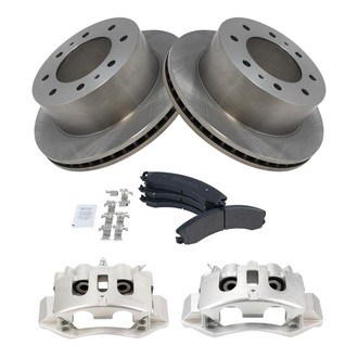 TRQ® - Rear Disc Brake Kit with Semi-Metallic Pads and Calipers