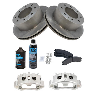 TRQ® - Rear Disc Brake Kit with Semi-Metallic Pads and Calipers