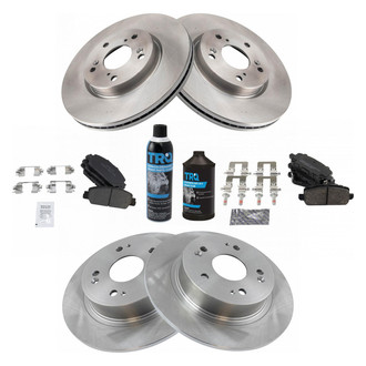 TRQ® - Front and Rear Disc Brake Kit with Ceramic Pads