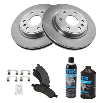 TRQ® - Front Disc Brake Kit with Semi-Metallic Pads
