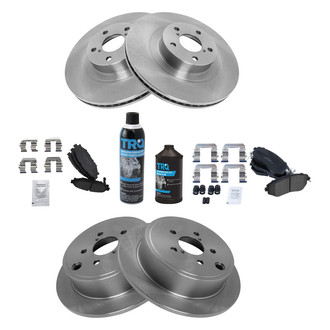 TRQ® - Front and Rear Disc Brake Kit with Ceramic Pads